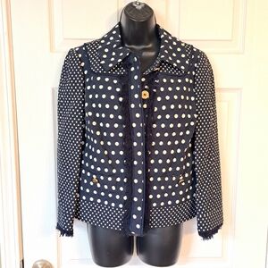 Tory Burch Polka Dot Lined Jacket